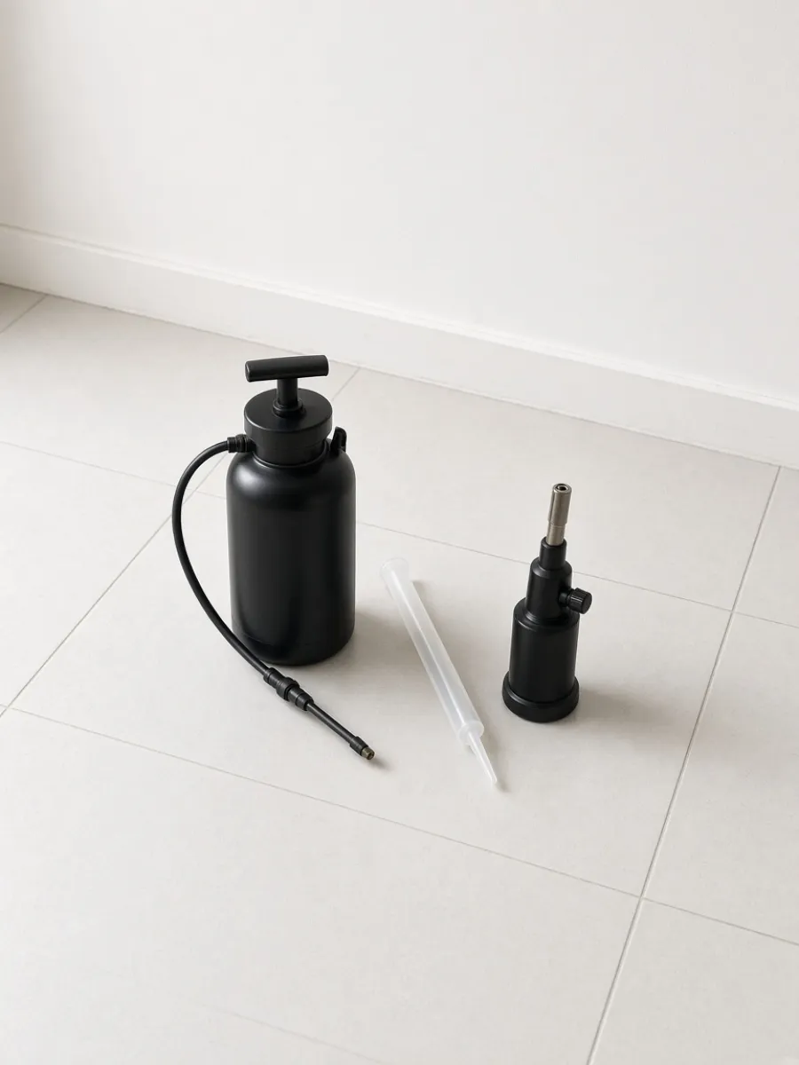 Pest control treatment equipment ready for a visit